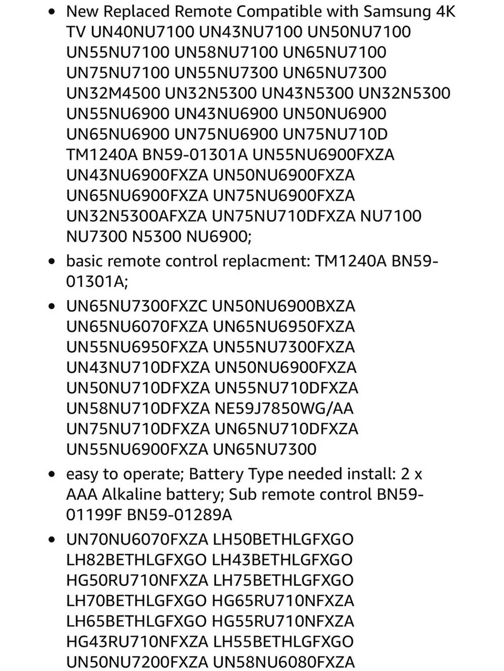 Samsung Replacement Remote Xy-xsx-01 Remote